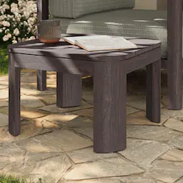 Kona Outdoor Teak Wood Side Table by Modway - Dark Brown
