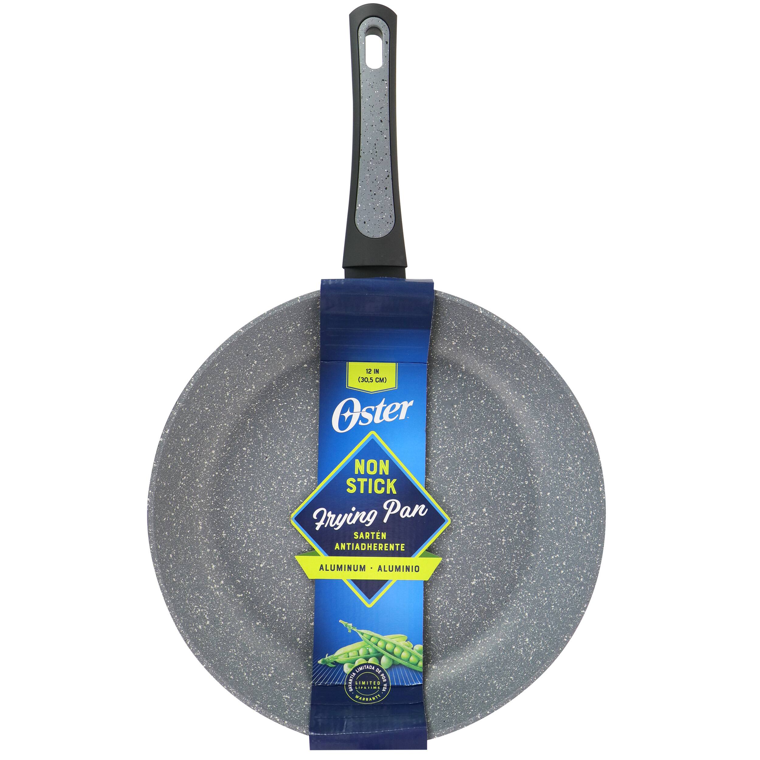 Oster - Bastone 12 Inch Aluminum Nonstick Frying Pan in Speckled - Gray