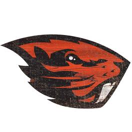 Fan Creations - Oregon State Beavers Distressed Logo Cutout Sign - Multicolor