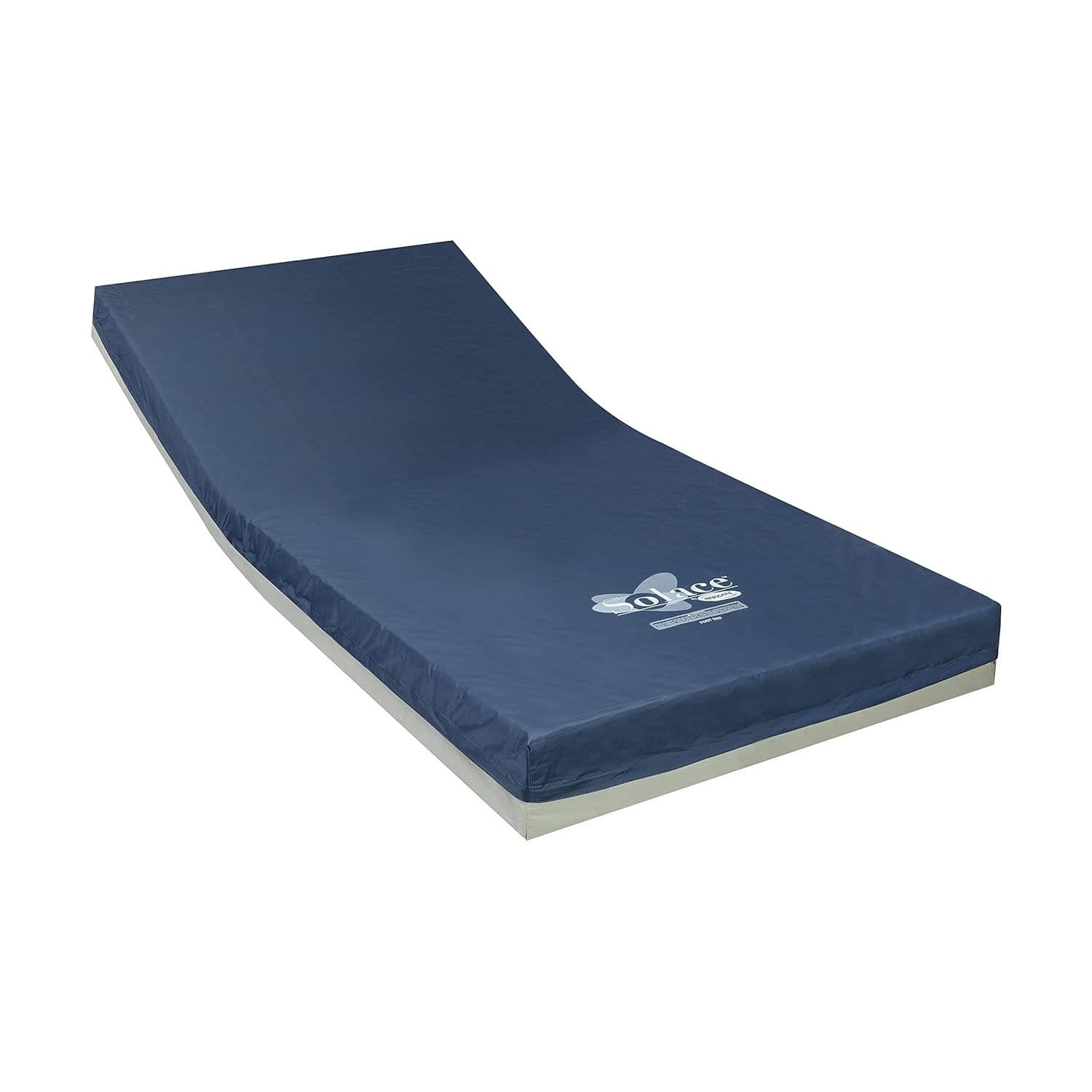 Invacare - Solace Prevention Hospital Bed Mattress, 84"x 36"x6" Foam Mattress w/Fluid-Resistant Cover - Blue