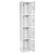 Alt View 3. AdirOffice - Storage Locker 629-Series 72" H 4-Tier Steel Digital Lock 4-Shelf Locker - White.