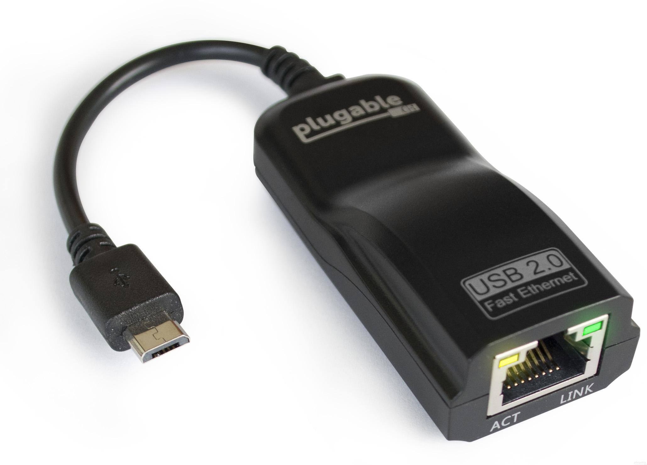 plugable  
USB 2.0  
Fast Ethernet  
ACT LINK