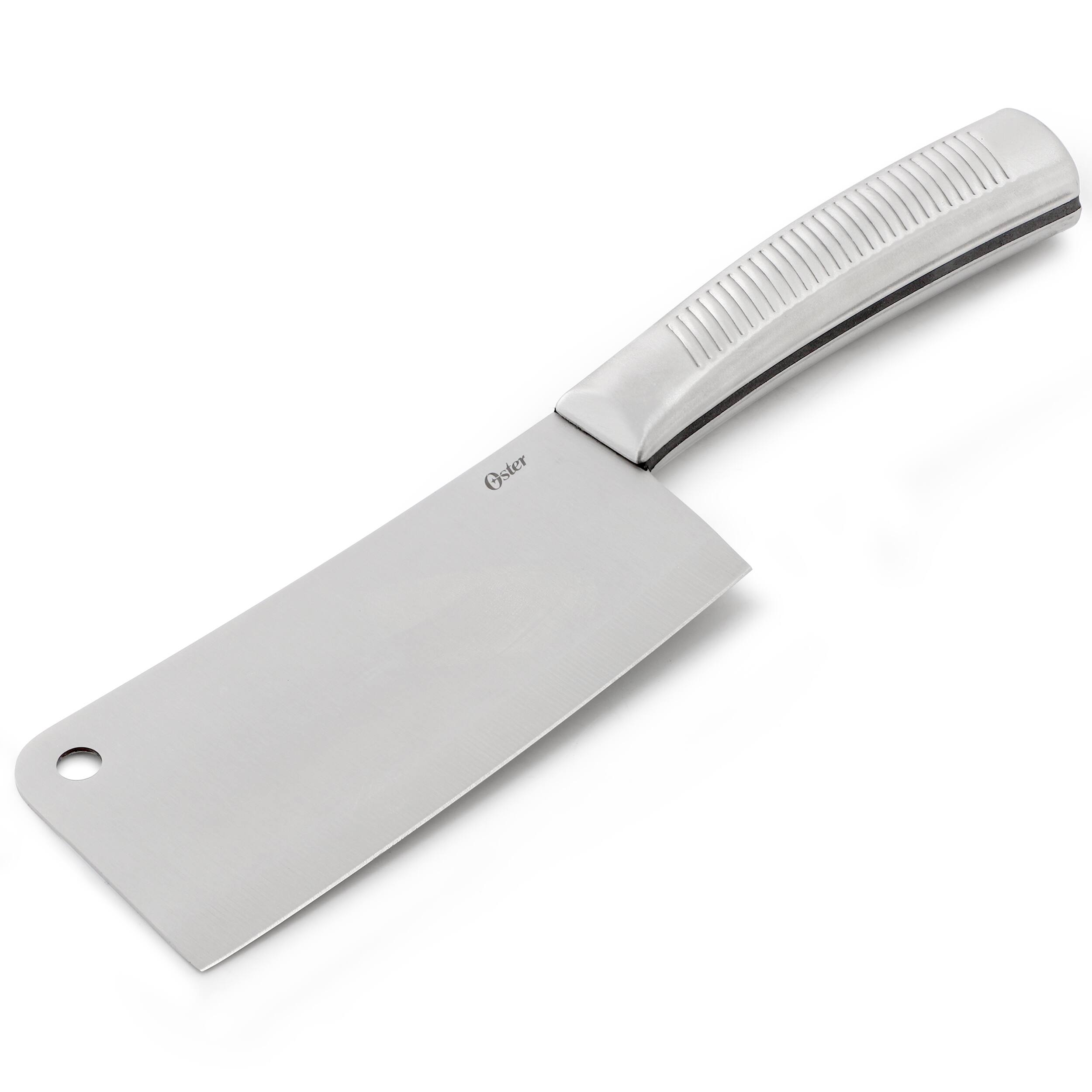 Alt View 1. Oster - Oster Eddington 2 Piece Stainless Steel Cleaver and Scissors Set with Ridged Handles.