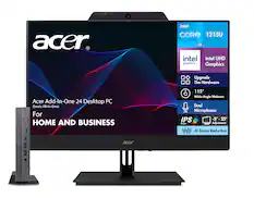 Acer R Intel CORE i3 1215U Intel UHD Graphics Graphics Upgrade The Hardware Acer Add-In-One 24 Desktop PC (beats All-in-One) For HOME AND BUSINESS 115 Wide-Angle Webcam Dual Microphones IPS -5 - 25 -5 SuperCLEAR Adjustment AI Noise Reduction