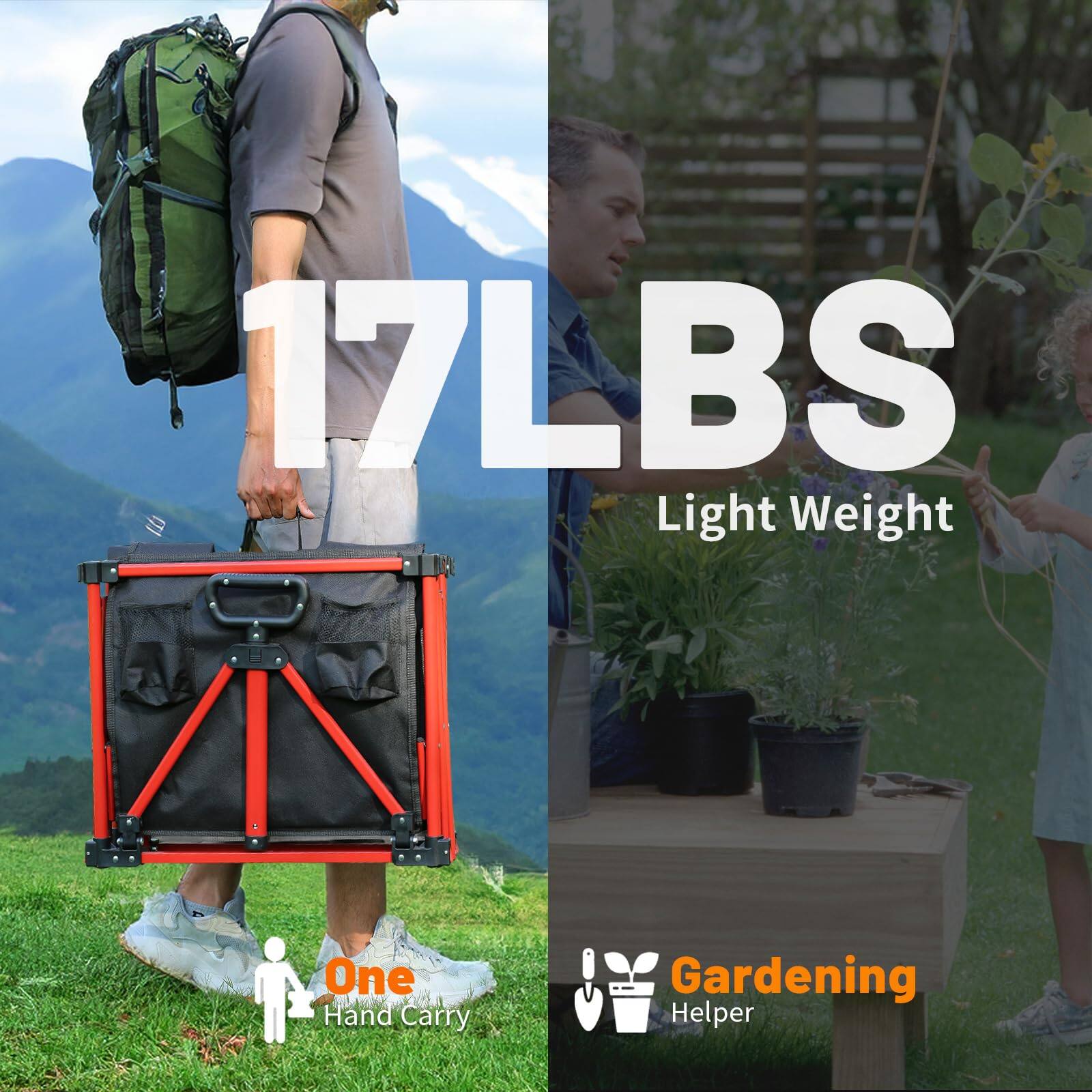 17 LBS Light Weight One Hand Carry Gardening Helper