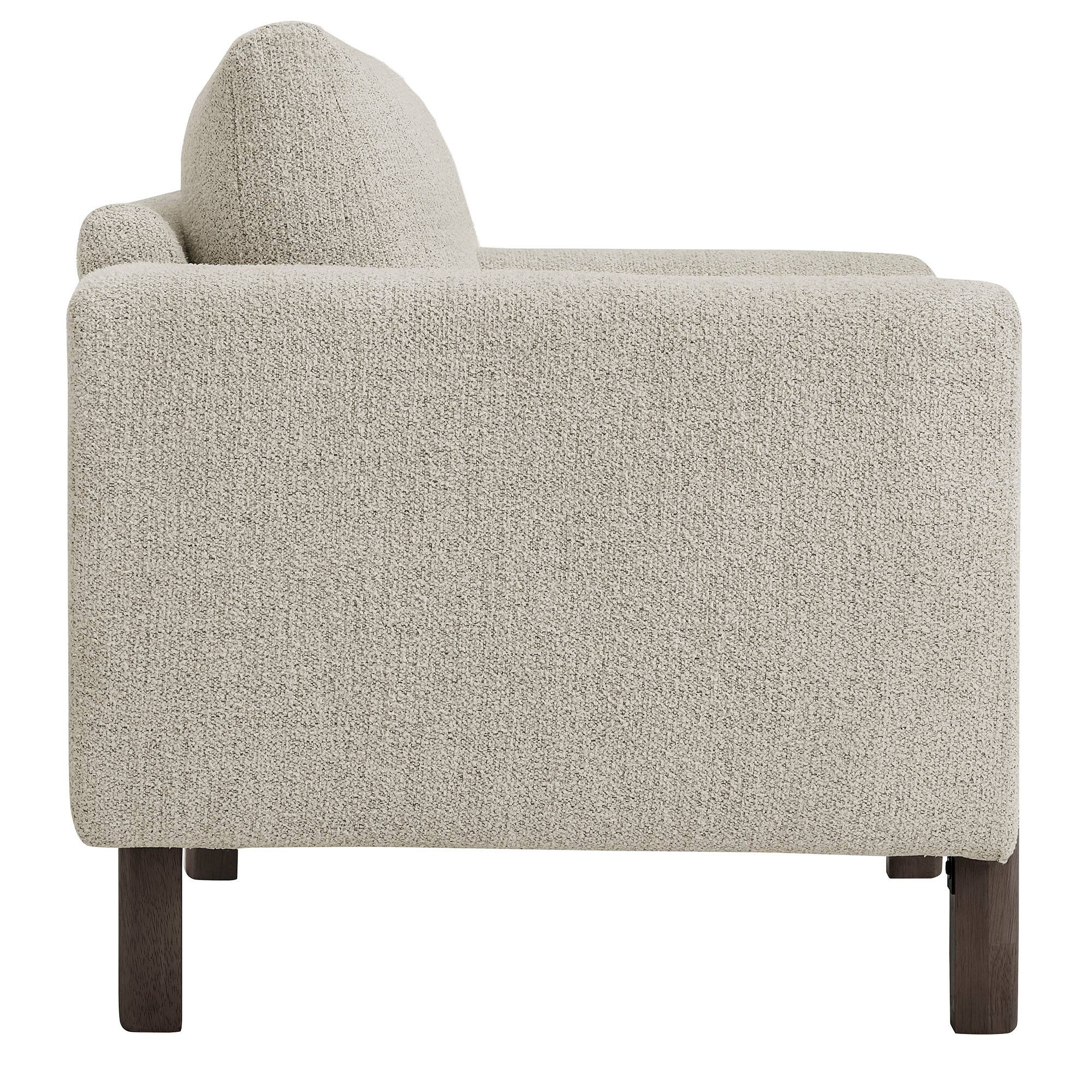 Alt View 2. Modway - Hawken Boucle Fabric Accent Armchair by Modway - Parchment Espresso.