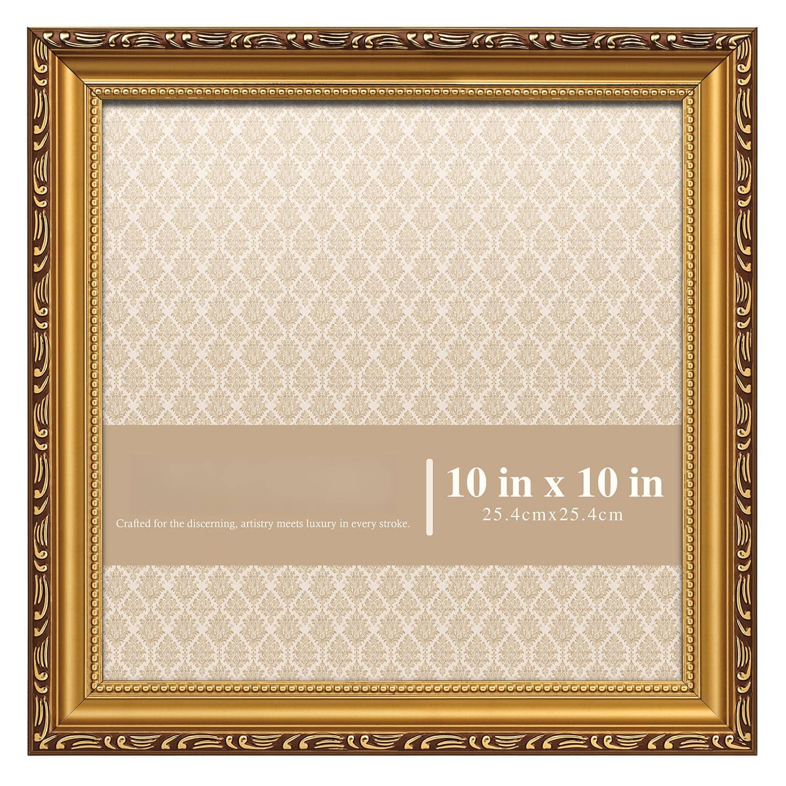 Stylel Star - Picture Frame - Frames For Wall Hanging And Tabletop Display Ornate Photo Poster Vintage With Durable Plexiglass - Gold