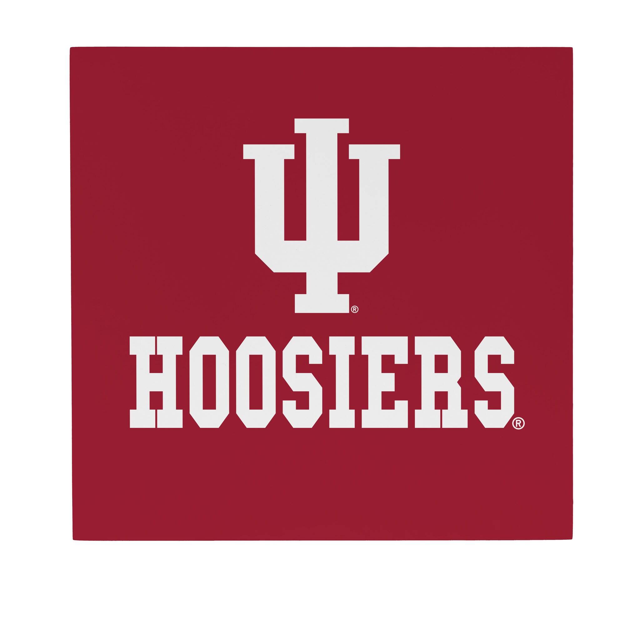 Indiana Hoosiers 12" x 12" Wood Wall Sign