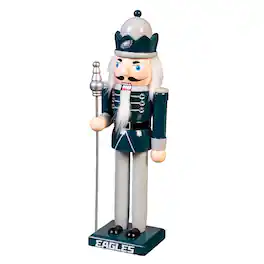Evergreen Enterprises - Philadelphia Eagles 12" Wooden Nutcracker Statue - Multicolor