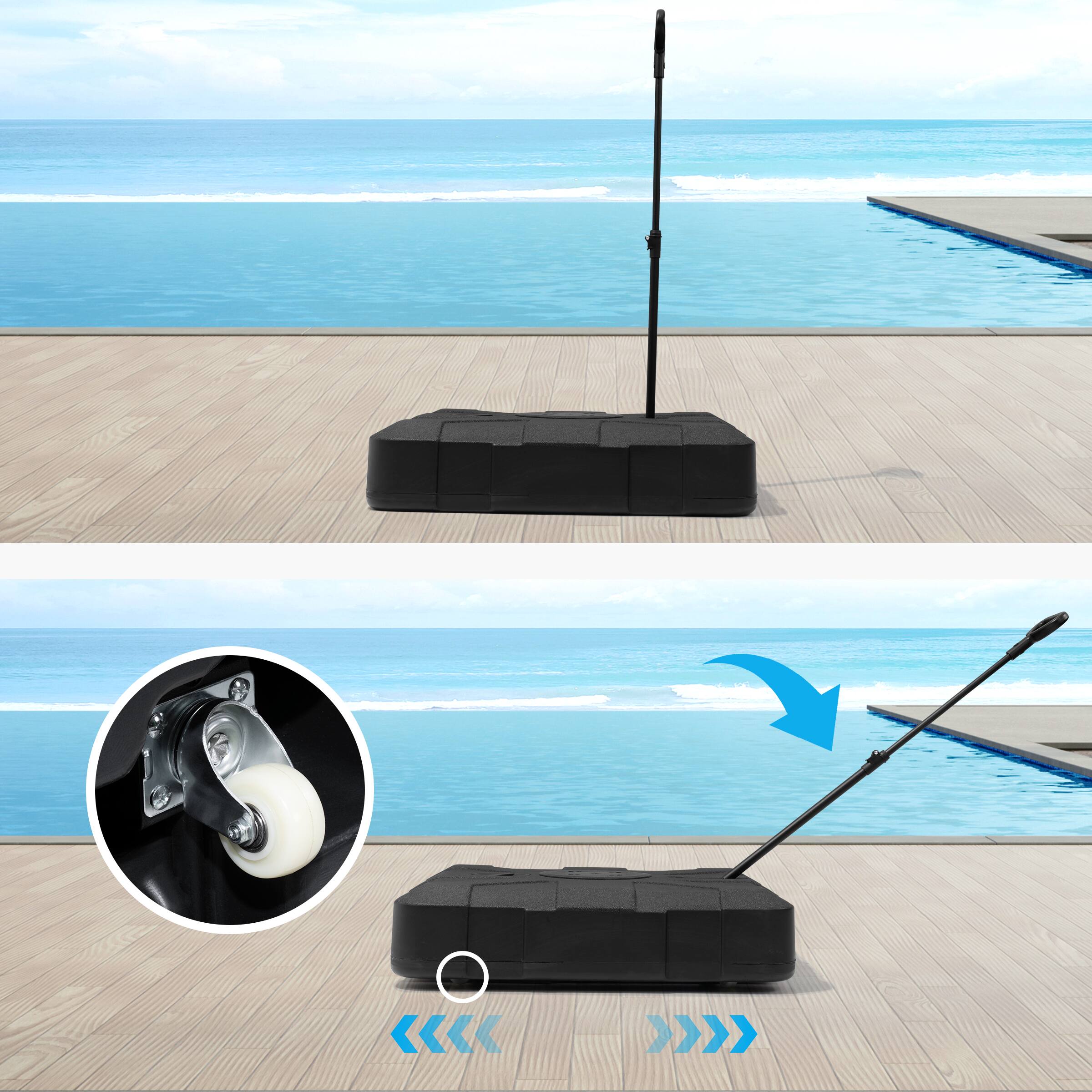 Alt View 4. Crestlive Products - Crestlive Products Heavy Duty Fillable Patio Umbrella Base Stand with Wheels 33.5 x 33.5 inch - Black.