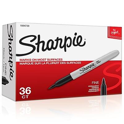 Sharpie - Permanent Marker, Fine Tip, Black, 36/Pack (1884739)