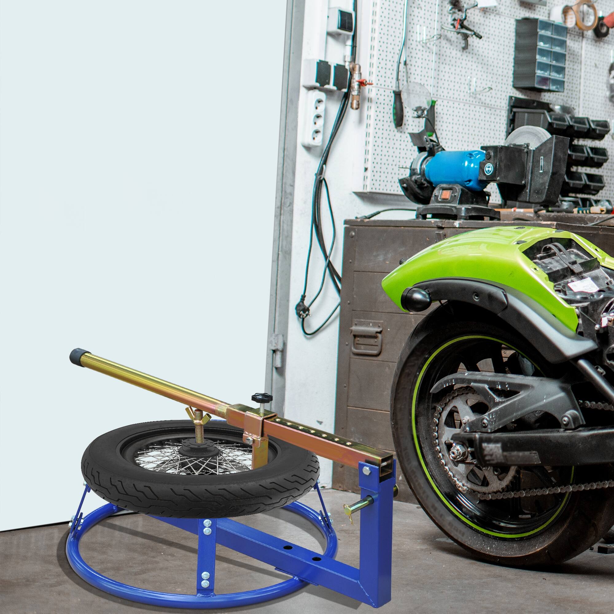 Alt View 1. Homcom - Motorcycle Tire Changer Stand with Adjustable Bead Breaker, Fit for 16-22in Tyres - Blue.