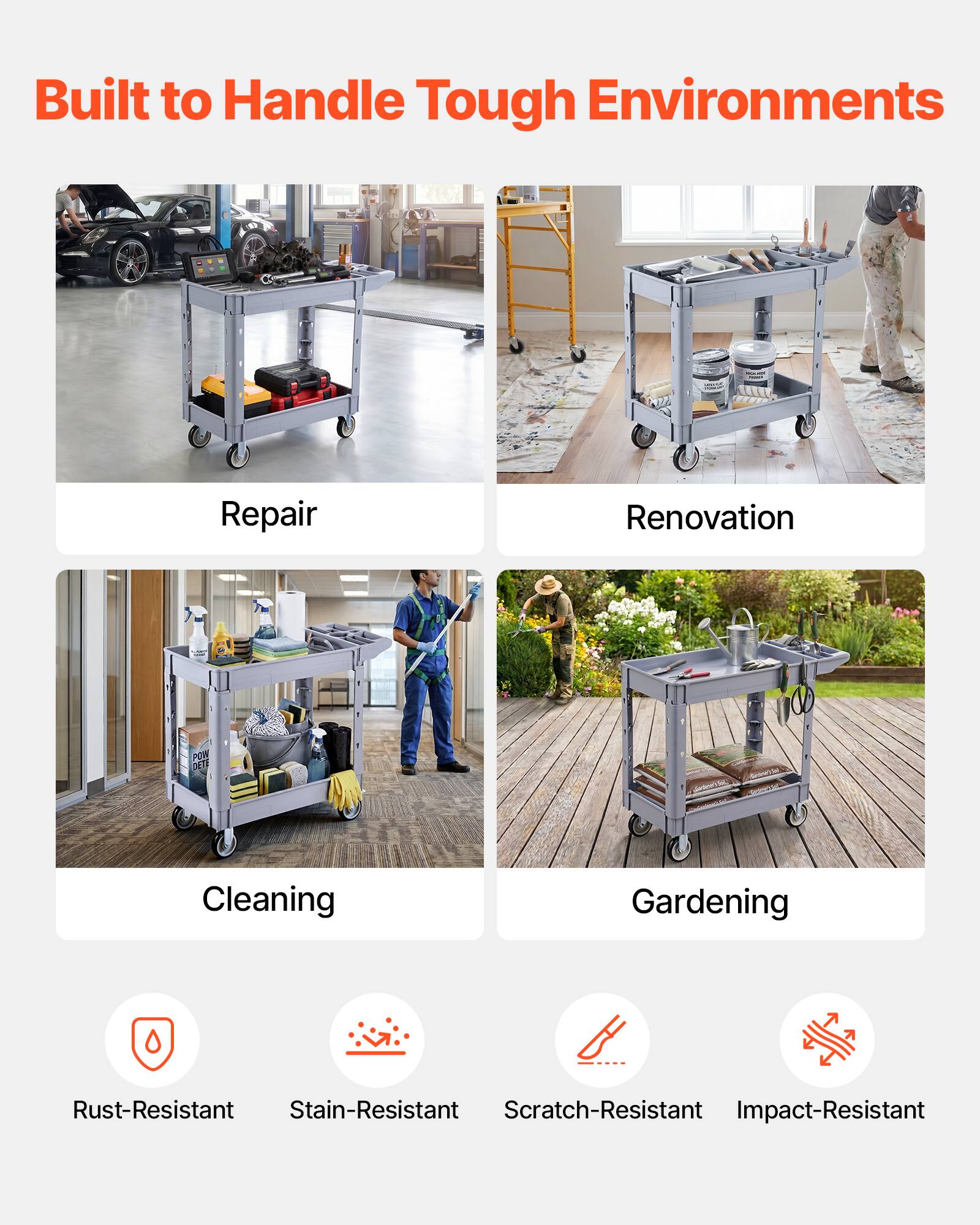 Built to Handle Tough Environments

Repair
Renovation
Cleaning
Gardening

Rust-Resistant
Stain-Resistant
Scratch-Resistant
Impact-Resistant