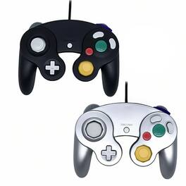 Kitcheniva - Wired NGC Controller Gamepad For Nintendo GameCube & Wii U Console 2 Pcs Black/Silver - Black / Silver
