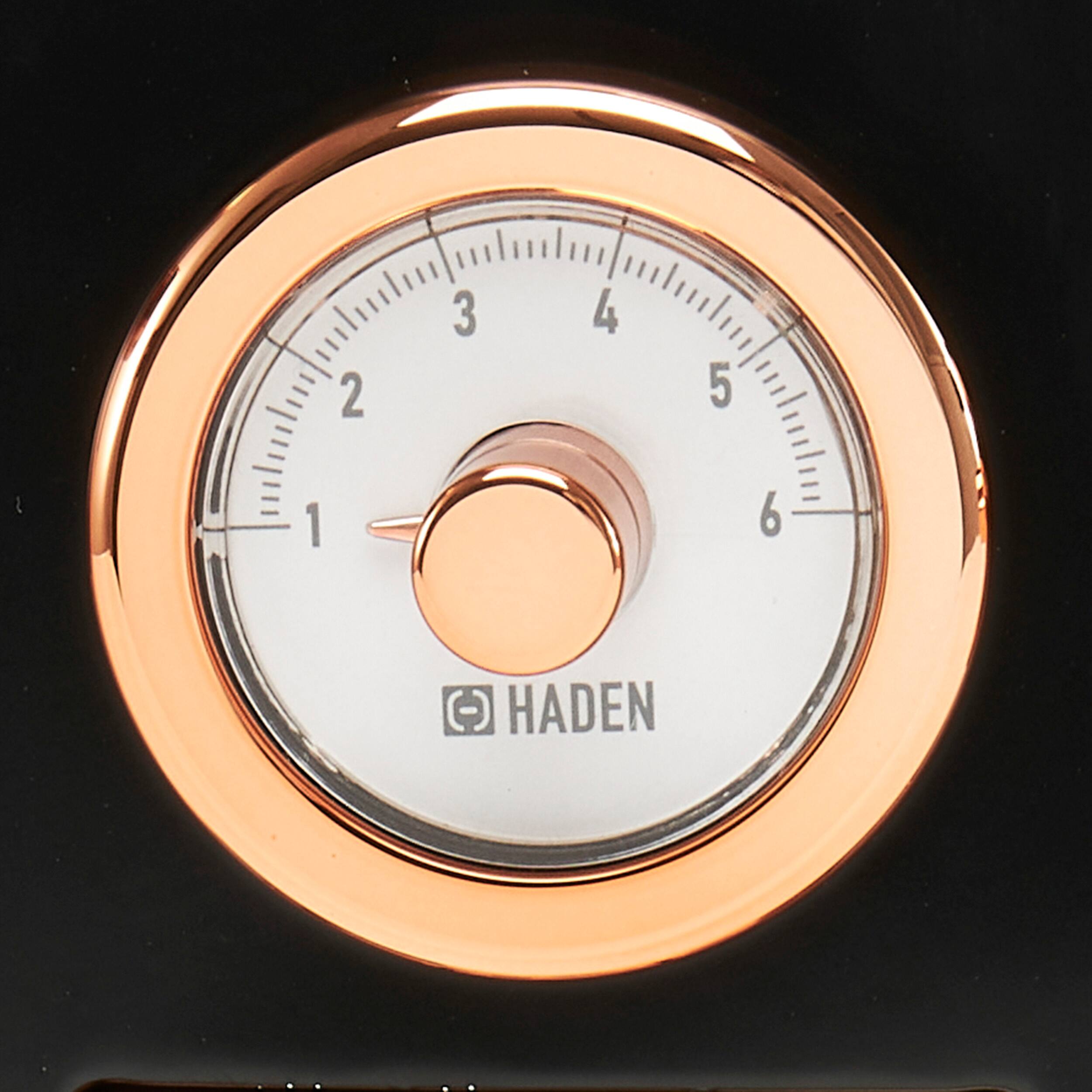 Alt View 1. Haden - Dorset 4-Slice Wide Slot Toaster - Black and Copper.