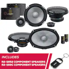 INCLUDES
R2-S652 COMPONENT SPEAKERS
R2-S69C COMPONENT SPEAKERS