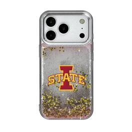 Keyscaper - NCAA - Iowa State Cyclones Linen Logo iPhone Glitter Case - 14 - Multicolor