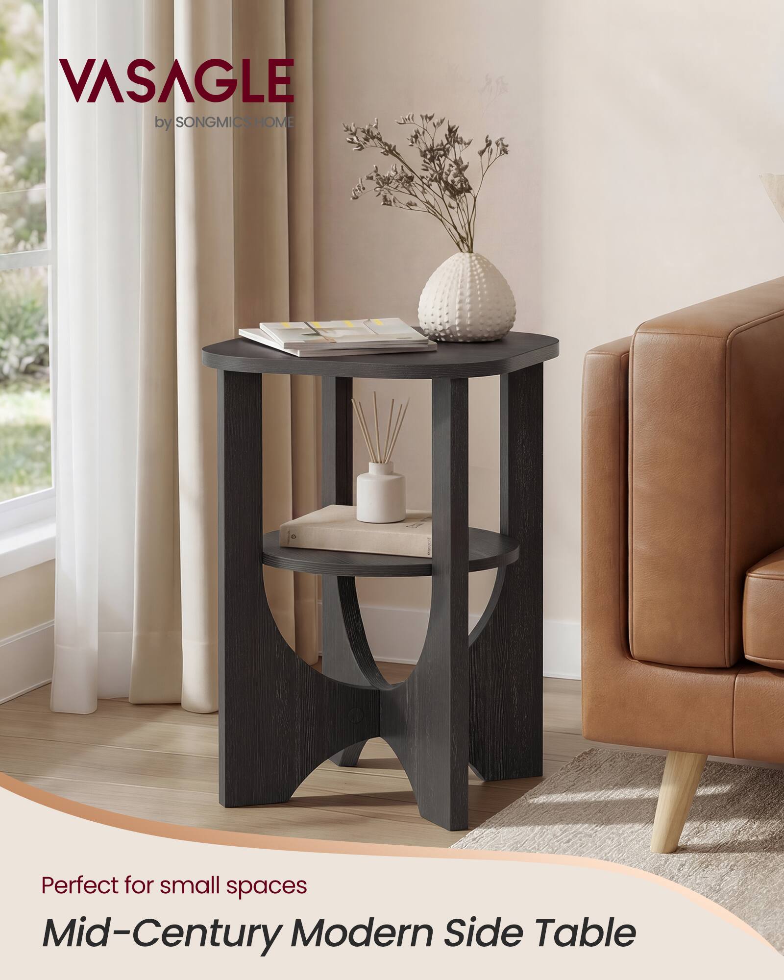 VASAGLE by SONGMICS HOME

Perfect for small spaces  
Mid-Century Modern Side Table