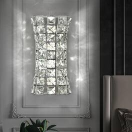 TECH SAFARI - Crystal Wall Sconces Modern Light Fixtures Luxury Indoor Lamp For Living Room Bedroom Bathroom Hallway Door - Chrome-S-B01
