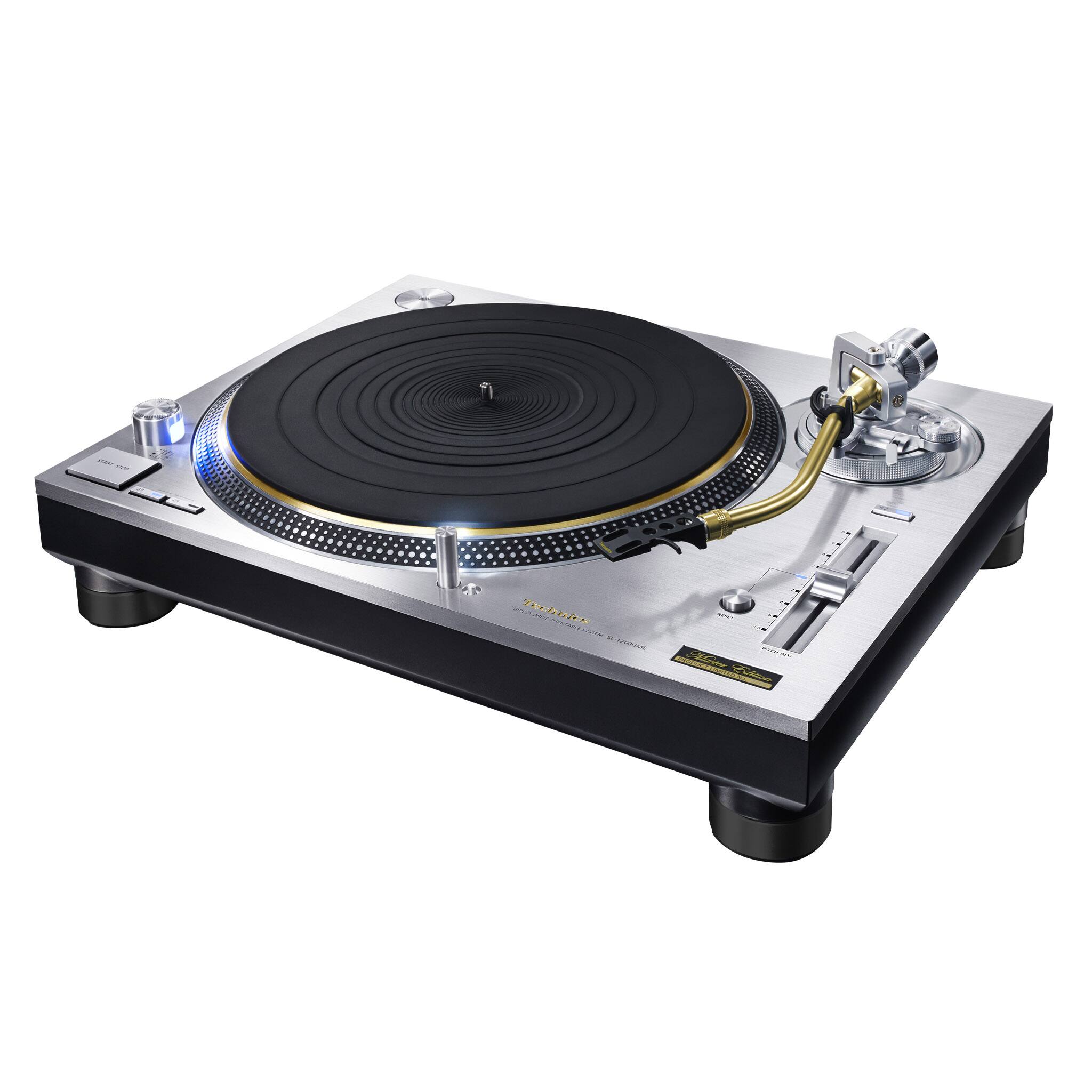 Left. Technics - Master Edition Direct Drive Turntable System - SL-1210GME (Black) - Black.