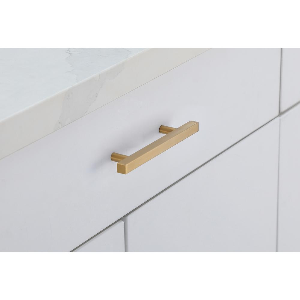 Alt View 1. Elegant Decor - Dior 4" Center to Center Brass Bar Pull Multipack (set of 10) - Brass.