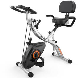 YOSUDA - Folding Exercise Bike - Foldable Stationary Bike for Home Gym Workout - Black/Silver