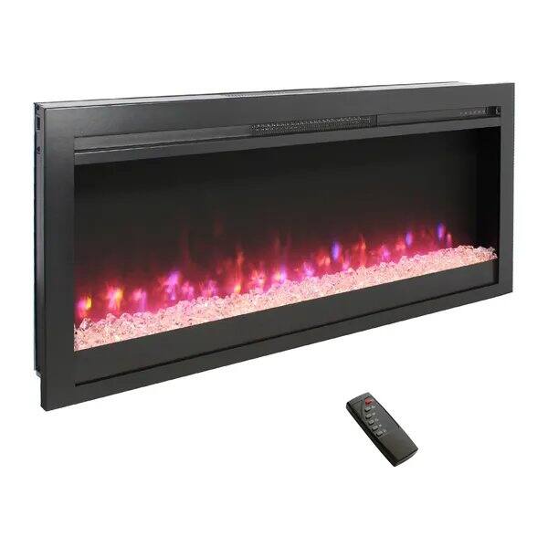 Front. AOSTIRMOTOR - 44 inch in Electric Fireplace with Remote and Multi Color Flame.