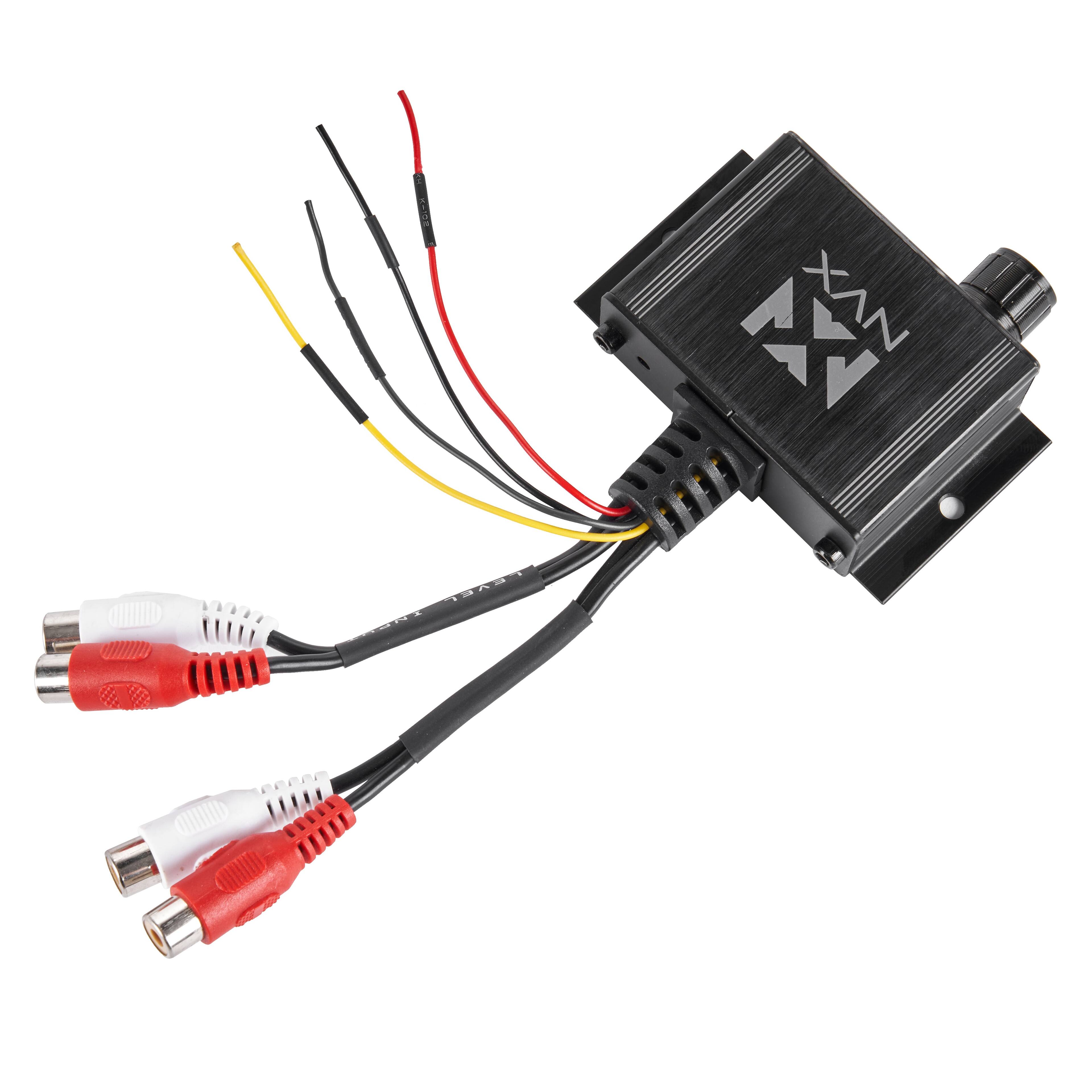 Angle. NVX - XVRC2 Universal Bass Knob Level Controller with Built-in Digital Voltmeter, Remote Gain and Amplifier On/Off Switch.