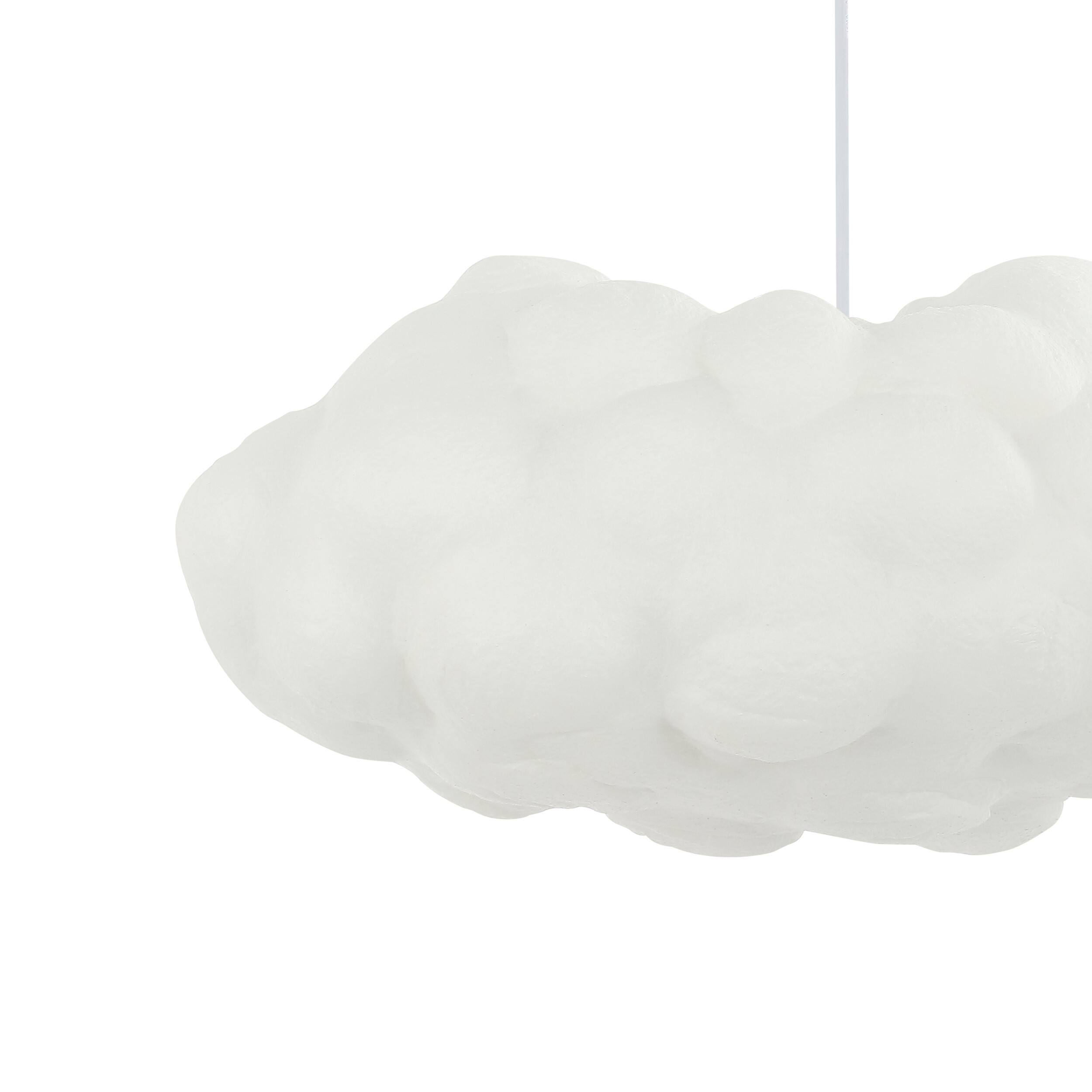 Alt View 3. Jonathan Y - Zephyr 23" 2-Light Modern Contemporary Silk LED Cloud Pendant, White - White.