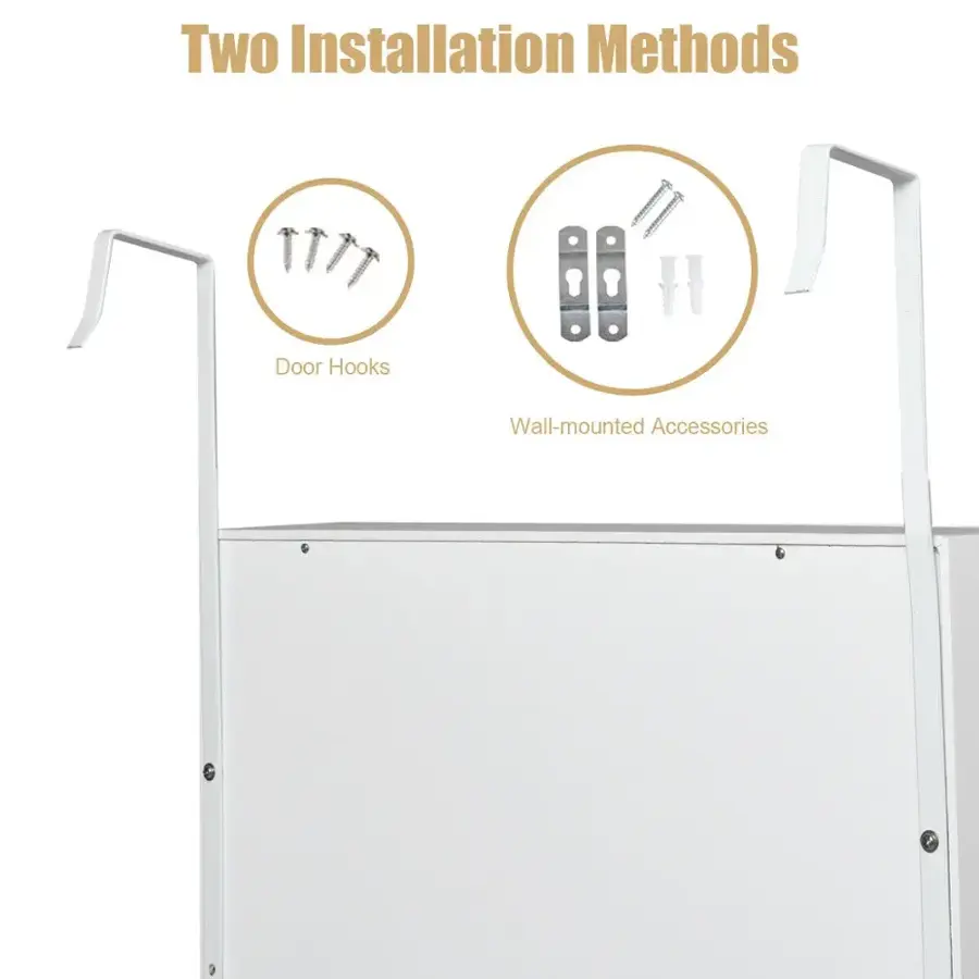 Two Installation Methods: Door Hooks and Wall-mounted Accessories
