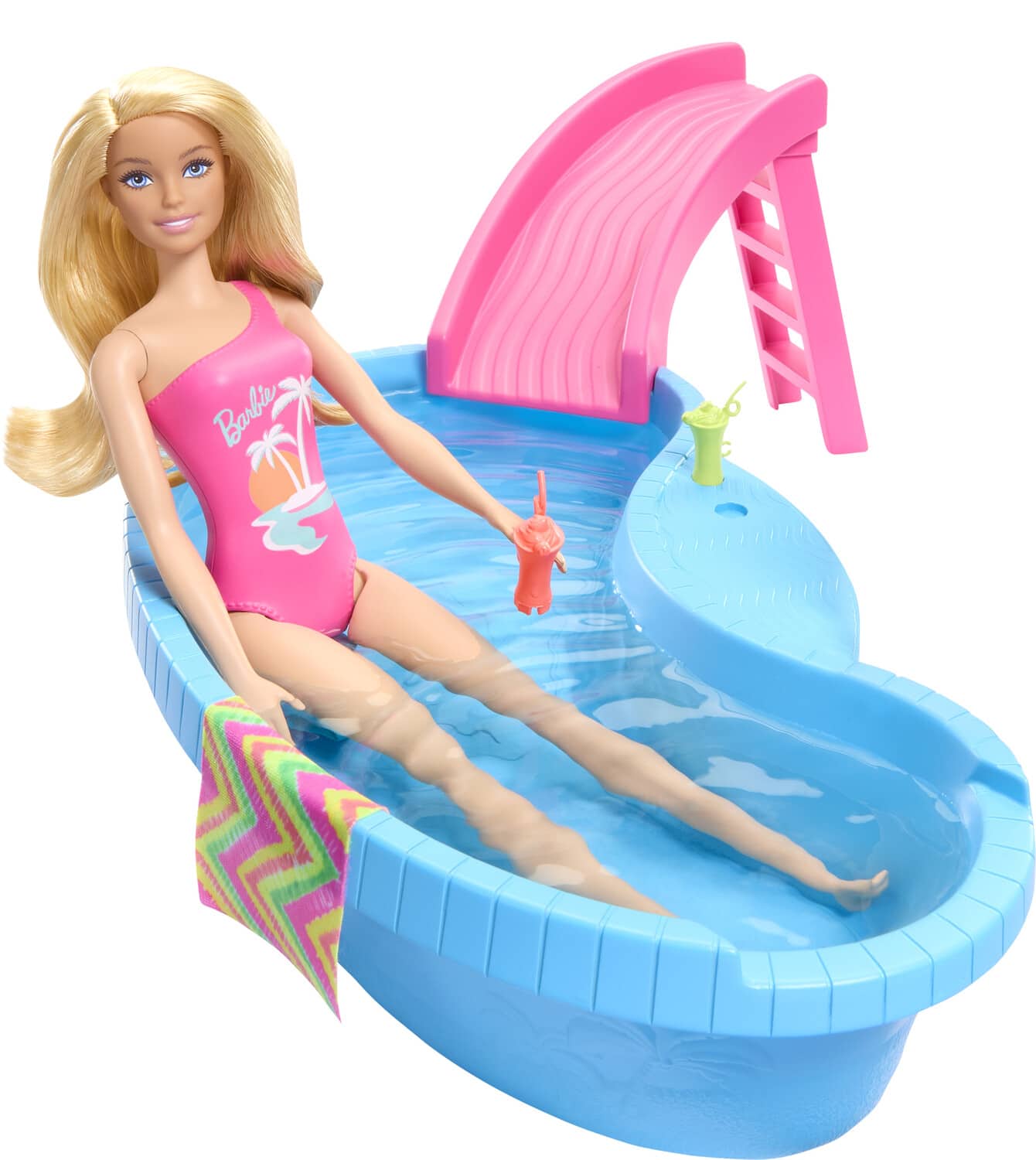 Mattel - Barbie Pool with Doll, Blonde - COLLECTABLES - Multicolor