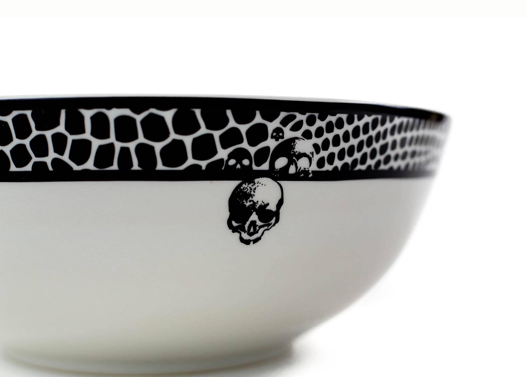 Alt View 1. Ukonic - Harry Potter Voldemort Death Eater Ceramic Large Serving Bowl | 10.5-Inch Bowl - White.