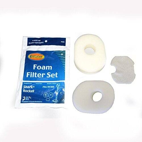 A MUST FOR ALLERGY SUFFERERS  
EnviroCare Foam Filter Set  
Shark Rocket 3  
Fits: HV300