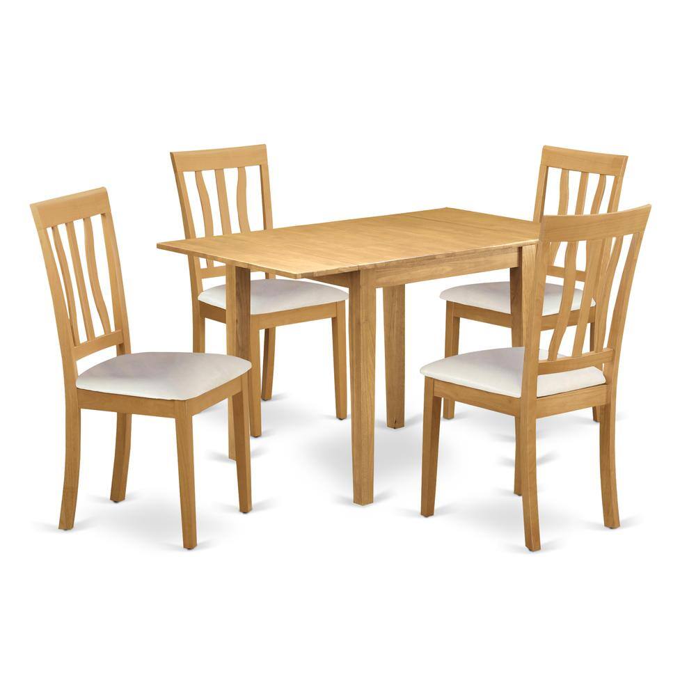 Left. East West Furniture - Dining Room Set Oak - Brown.