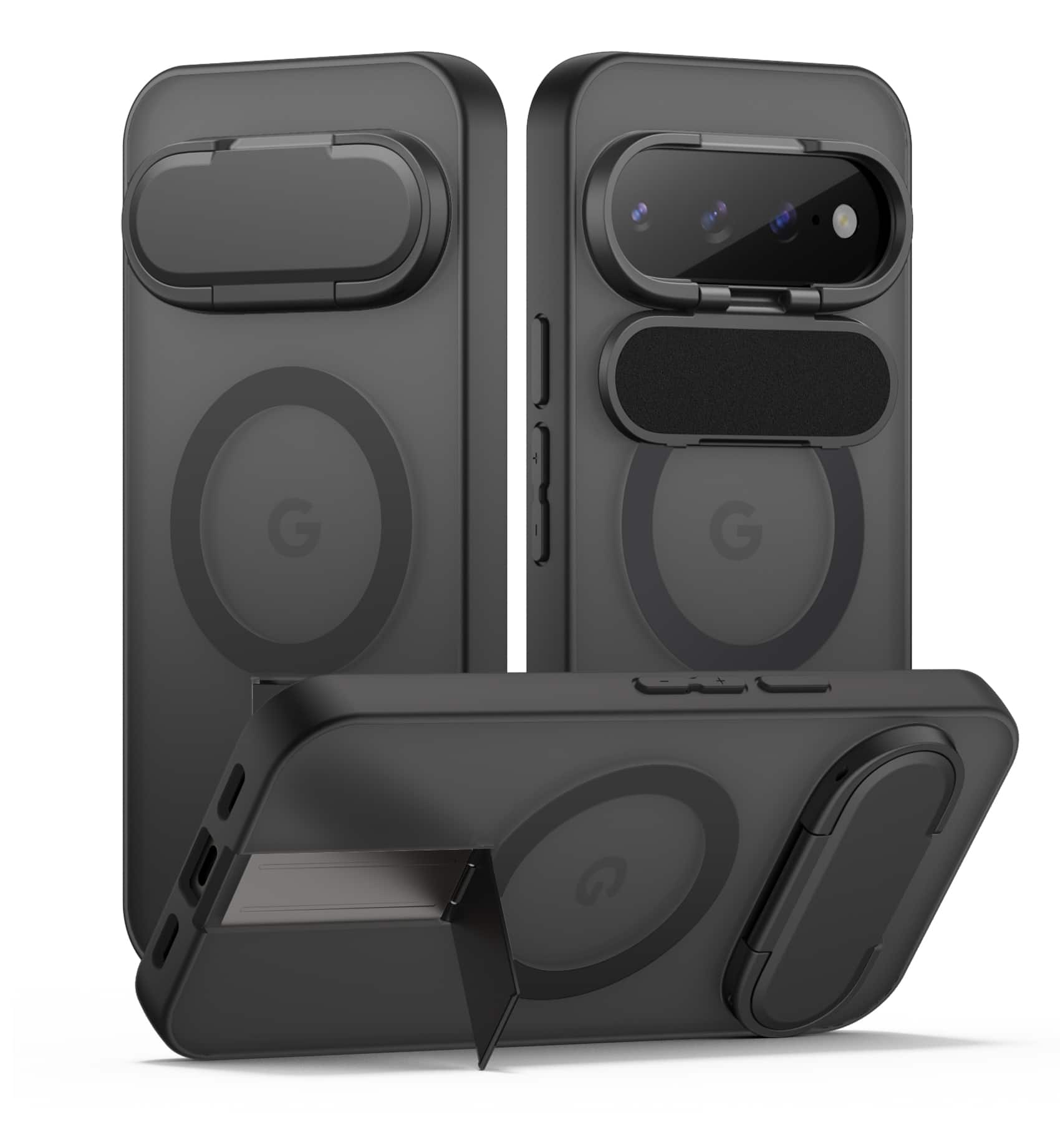 SURITCH - Case for Google Pixel 11 Pro XL Translucent Back Cover with Kickstand & Camera Cover, Compatible with Magsafe - Aurora Black price history on PriceWatchPro