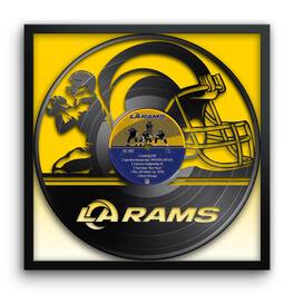 Sporticulture - Los Angeles Rams Framed 13" x 13" Vinyl Record Art Print - Yellow