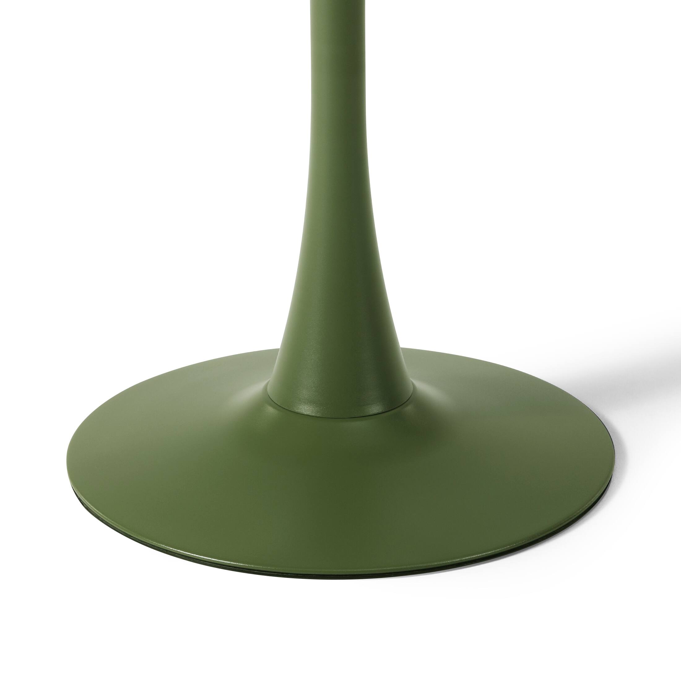 Alt View 4. WestinTrends - WestinTrends Playa 3-Piece Outdoor Metal Patio Dining Table Set With Stackable Modern Patio Side Chairs - Olive Green.