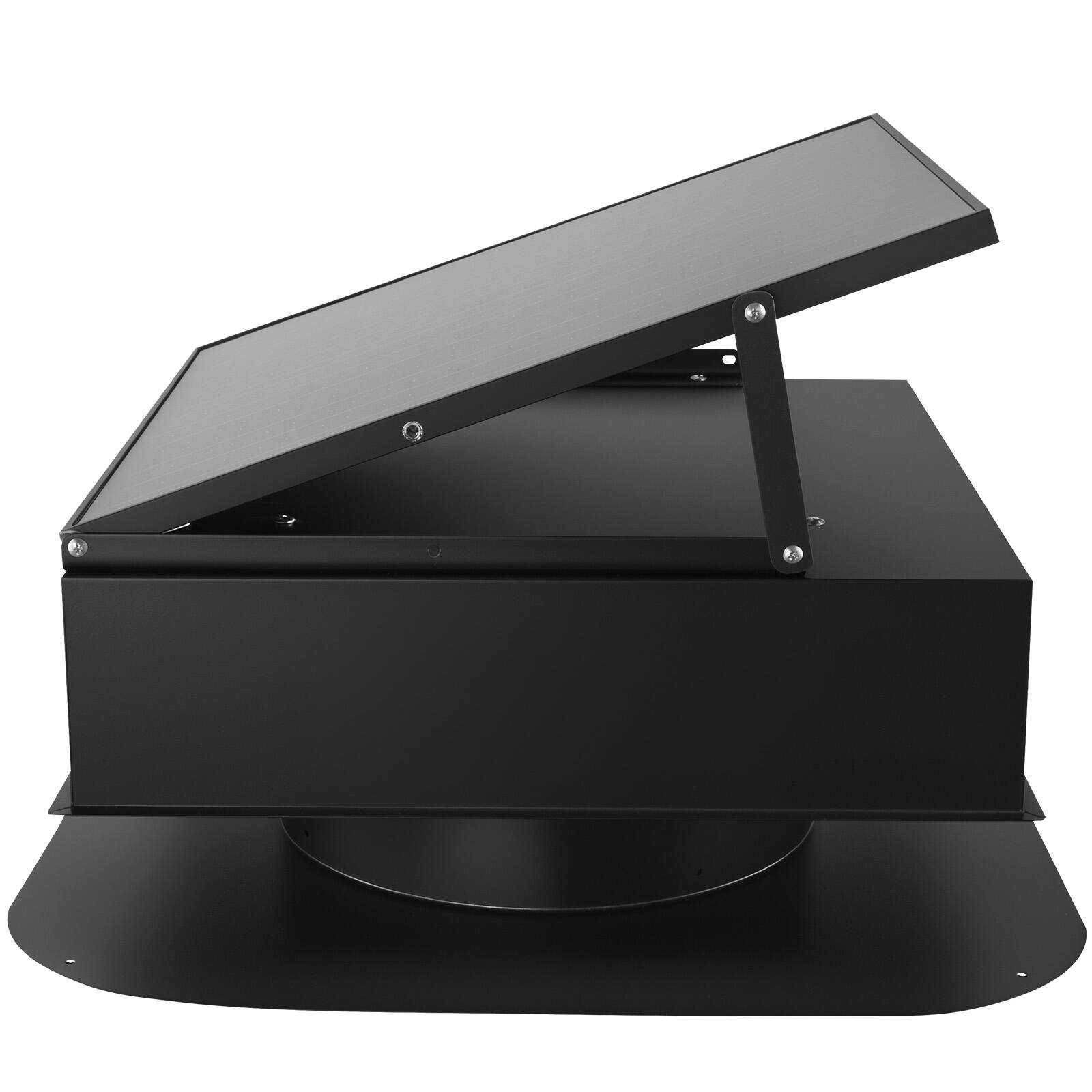 Alt View 5. VEVOR - Roof Attic Exhaust Fan, 35W Smart Solar Roof Ventilation Fan Auto Temperature Control, 2400 CFM Airflow Built-in - Black.