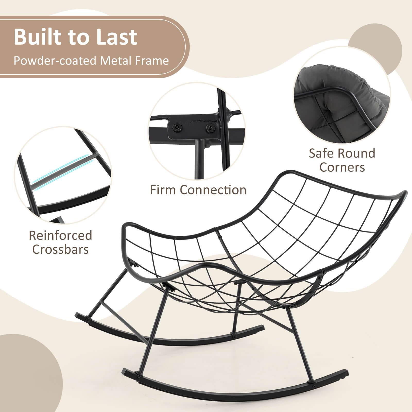 Built to Last  
Powder-coated Metal Frame  
Safe Round Corners  
Firm Connection  
Reinforced Crossbars