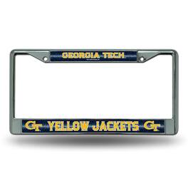Rico Industries - Georgia Tech Yellow Jackets - Glitter Bling Design Chrome License Plate Frame - Multi