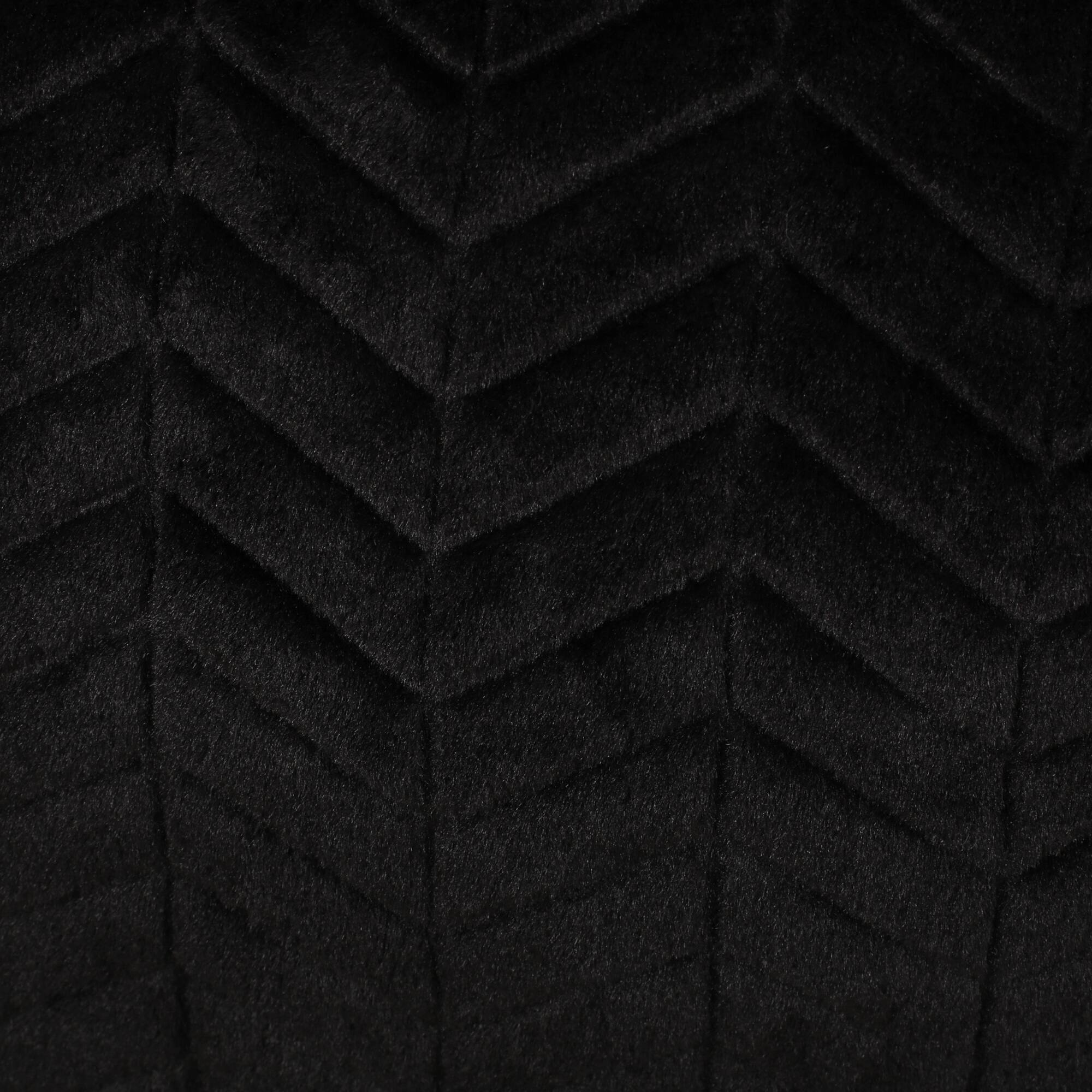 Angle. GOODSILO - Luxurious Round Faux Fur Bean Bag Chair with Removable Cover for Ultimate Comfort and Style - Black.