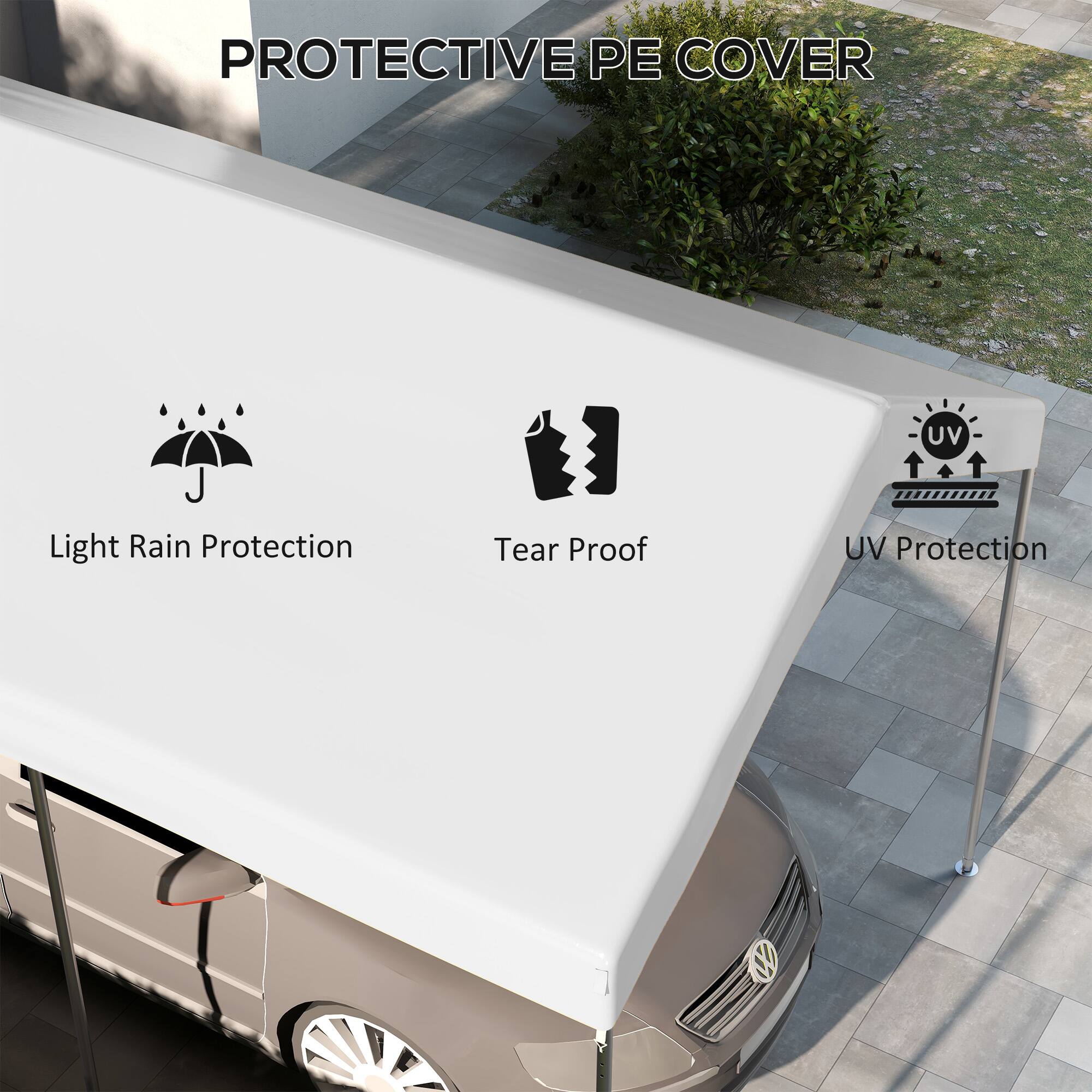PROTECTIVE PE COVER, Light Rain Protection, Tear Proof, UV Protection