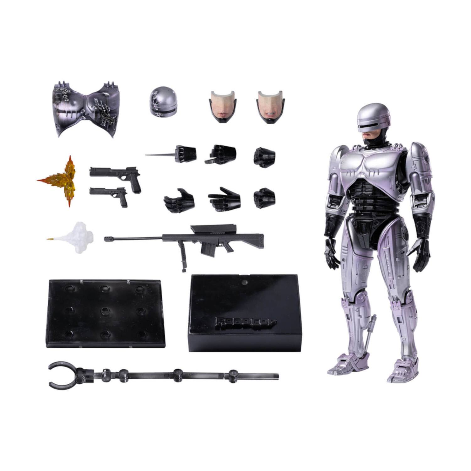 Angle. PopMarket - Hiya Toys - Robocop 1 - Exquisite Super - Robocop Px 6.5" Action Figure   - COLLECTIBLES - Multicolor.