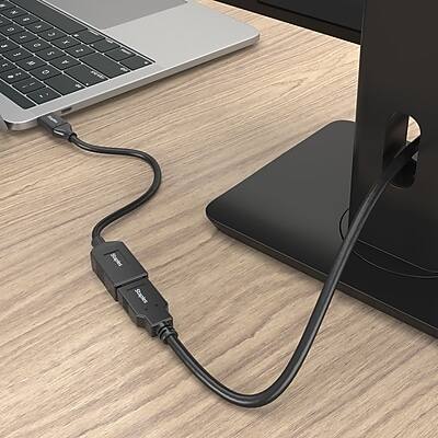 Alt View 7. Staples TECH - Staples TECH USB-C to USB A Audio/Video Adapter, Male to Female, Black (ST62385) - Black.