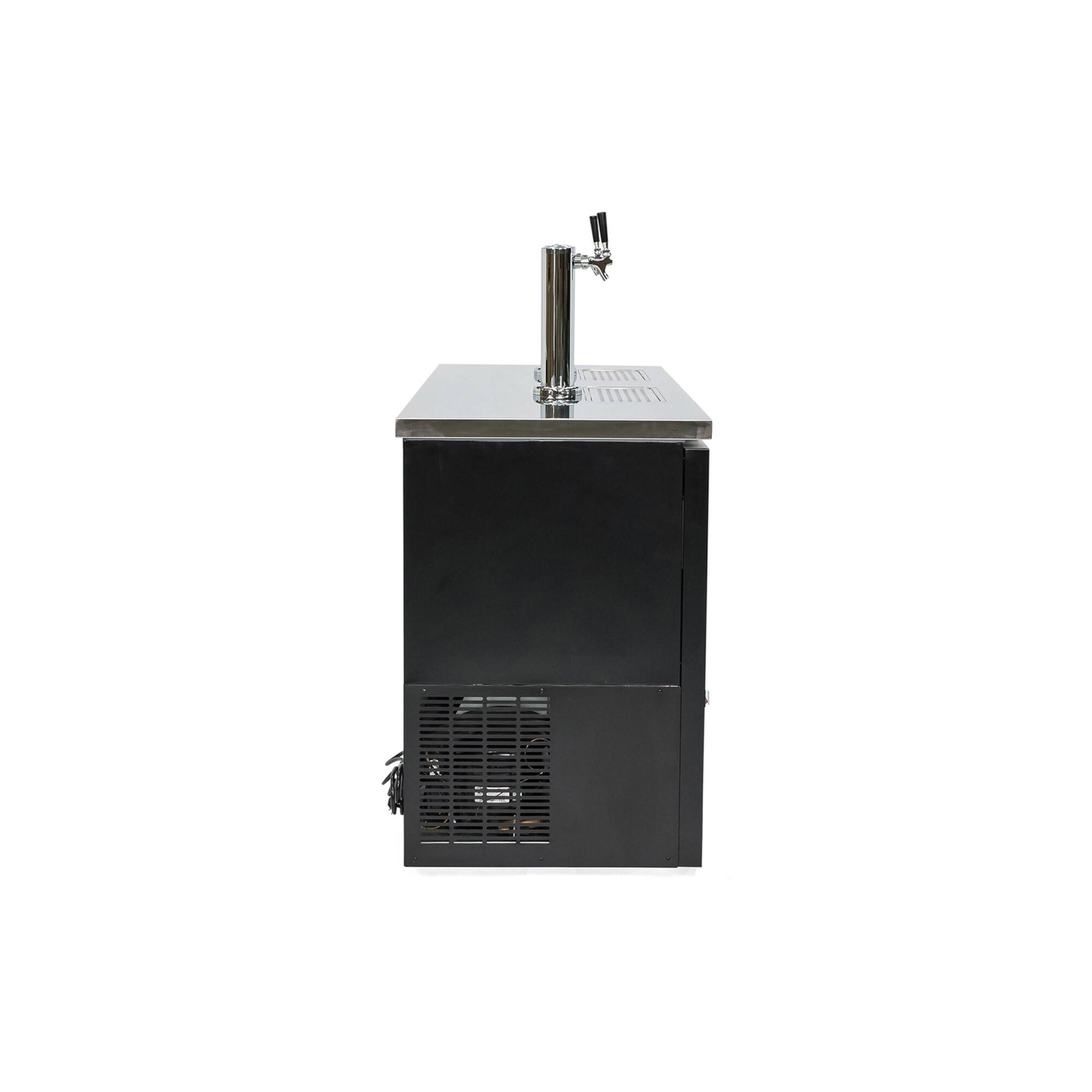Alt View 1. Magic Chef - Commercial 61 in. 16 cu. ft. 2 Door Direct Draw Beer kegerator Dispenser Tap in Black - Black.