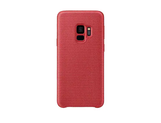 Front. Samsung - Samsung Official OEM Galaxy S9 Hyper knit Cover I Color: Red - red.
