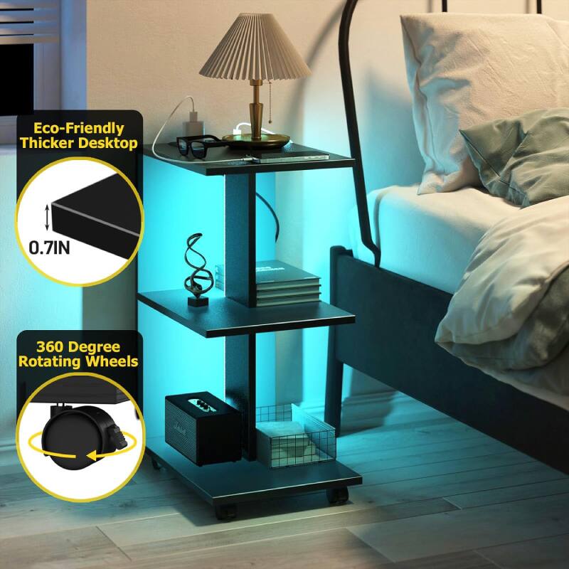 Eco-Friendly Thicker Desktop 0.7IN, 360 Degree Rotating Wheels