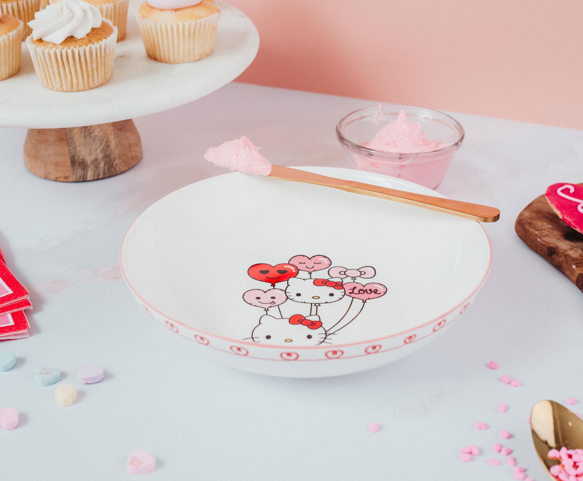 Alt View 2. Silver Buffalo - Sanrio Hello Kitty Balloons 9-Inch Ceramic Coupe Dinner Bowl - Pink.