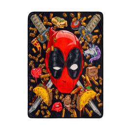 Surreal Entertainment - Marvel Deadpool Icons Fleece Throw Blanket | 45 x 60 Inches - Multi-Colored