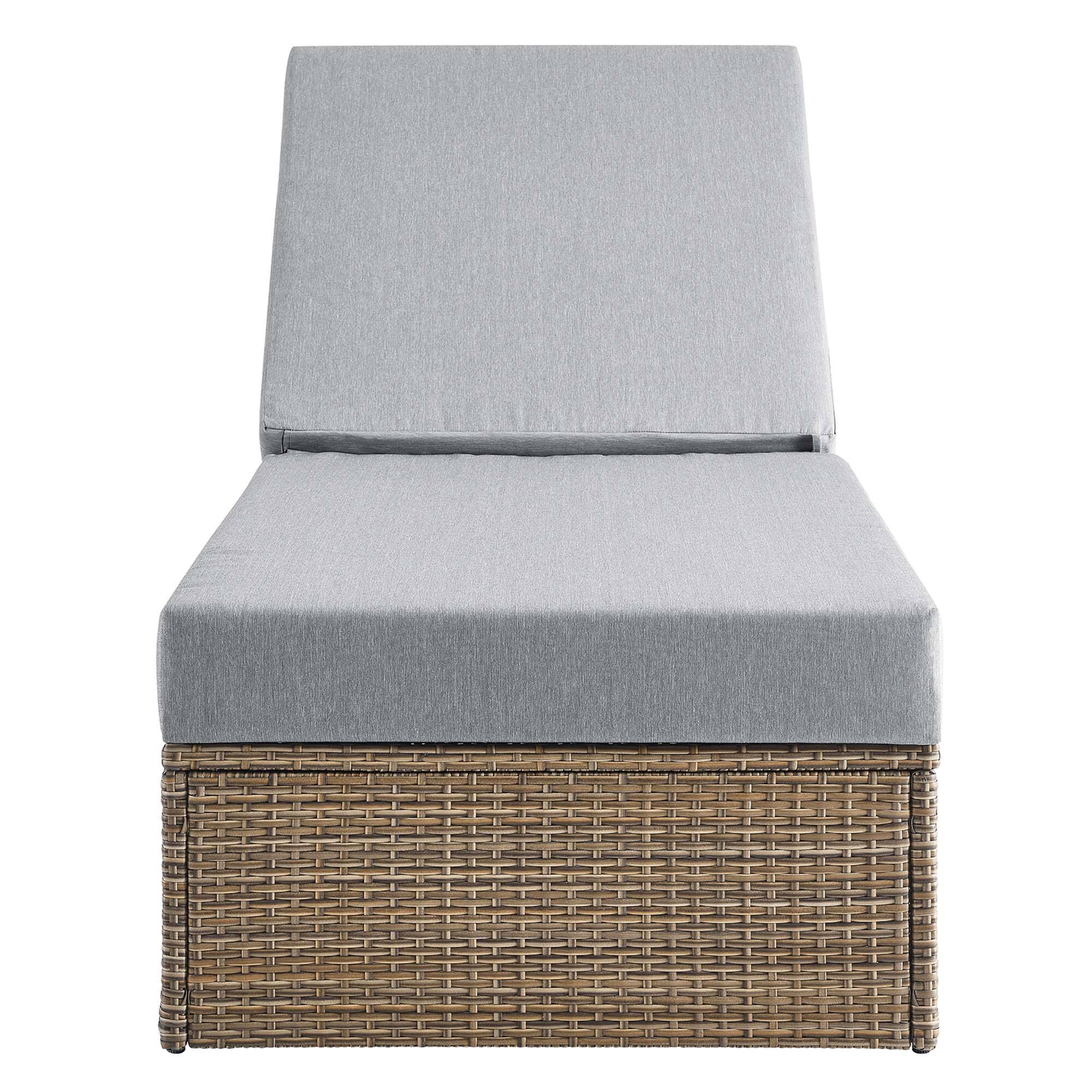 Alt View 6. Modway - Convene Outdoor Patio Chaise Lounge Chair by Modway - Cappuccino Gray.